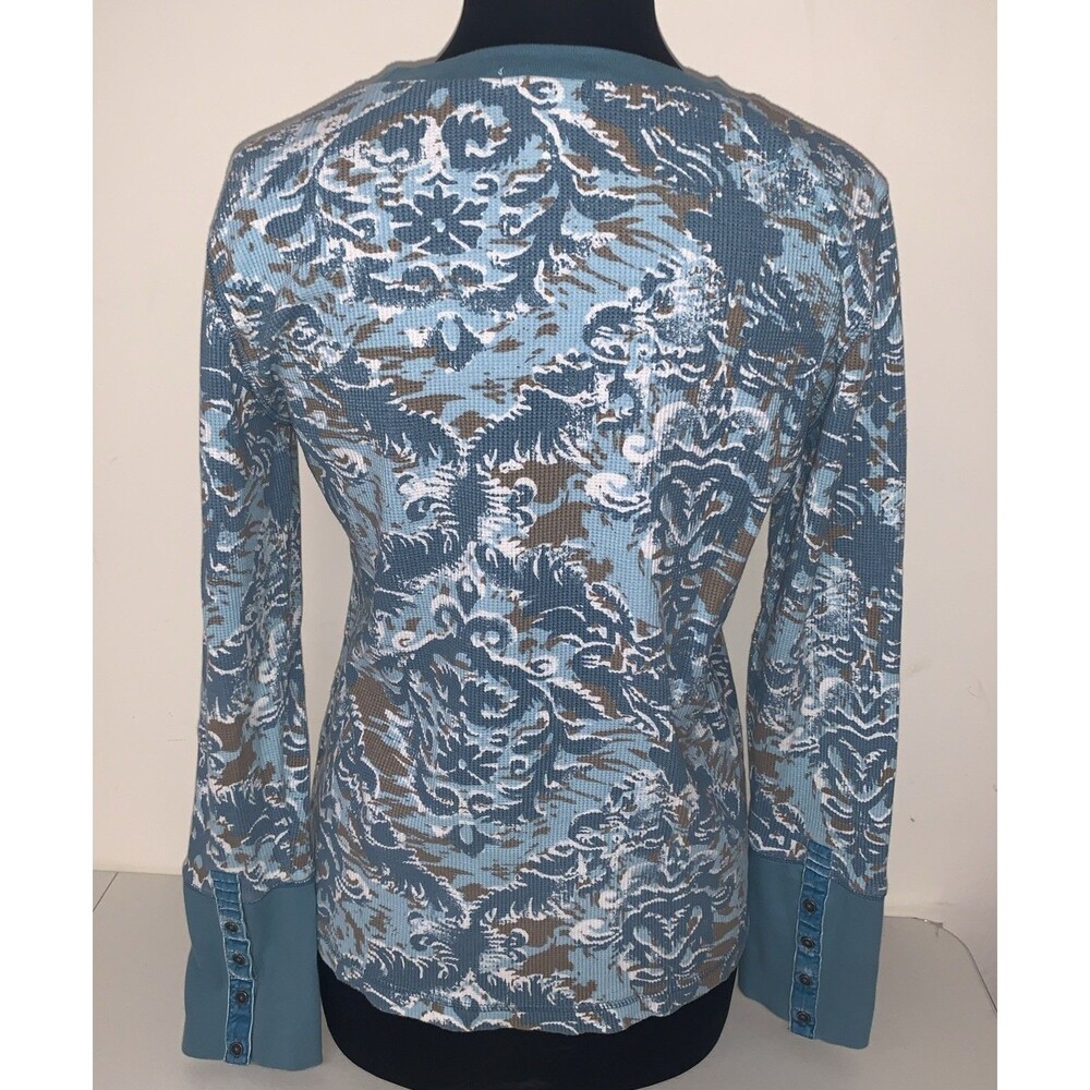 Sundance Thermal Waffle Knit Dark Turquoise Long Sleeve Women’s XL Office Casual - Picture 3 of 12